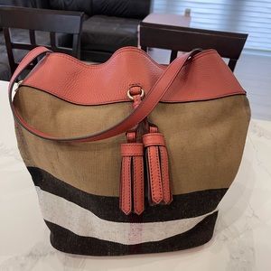 Burberry Mega Check Medium  Ashby Hobo